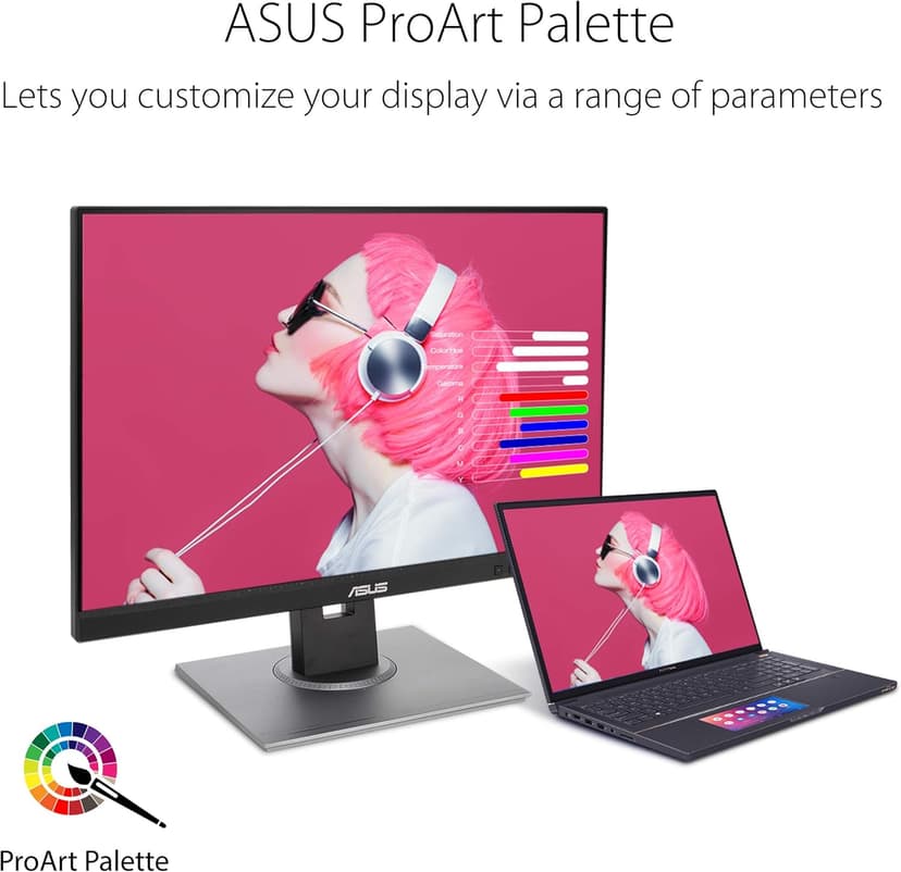 ASUS ProArt 24" Monitor - WUXGA (1920 x 1200), 16:10 Monitor, 100% sRGB/Rec.709 ΔE < 2, IPS, DisplayPort, HDMI, Calman Verified, Anti-Glare, Tilt, Pivot, Swivel, Height Adjustable - PA248QV