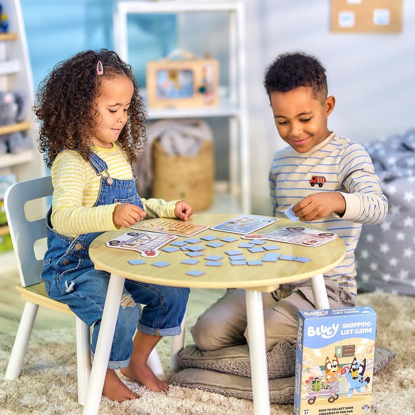 Bluey Shopping List Game, Join Bluey, Bingo, Bandit & Chilli On A Fun Supermarket Adventure, Race to Fill Your Trolley in This Fun Memory and Matching Game, for Ages 3+, 2-4 Players