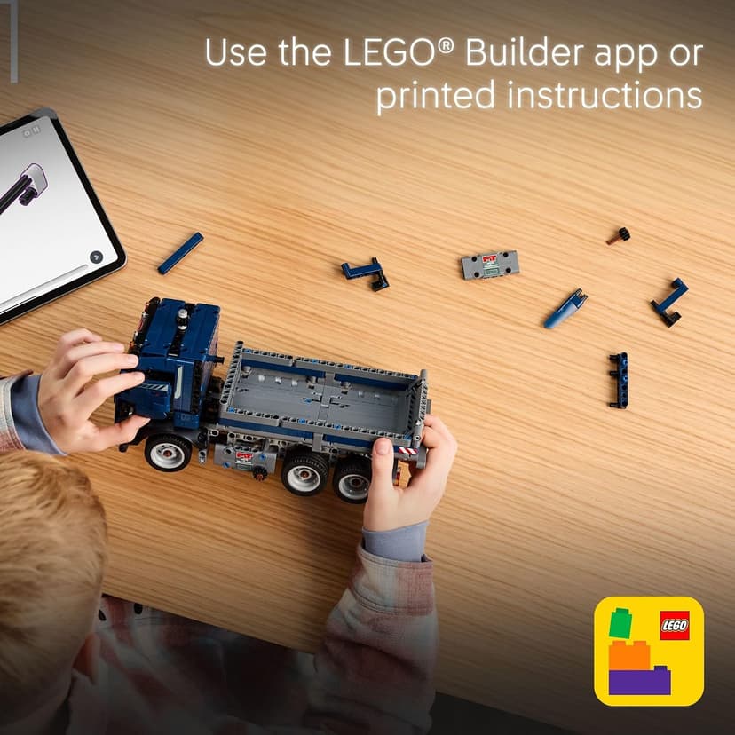 LEGO Technic Tipping Dump Truck Toy - Construction Truck Building Toy for Kids, Boys and Girls, Ages 9+ - Gift for Birthdays - W/Realistic Features - 42203 B0DJ1D4SHD
