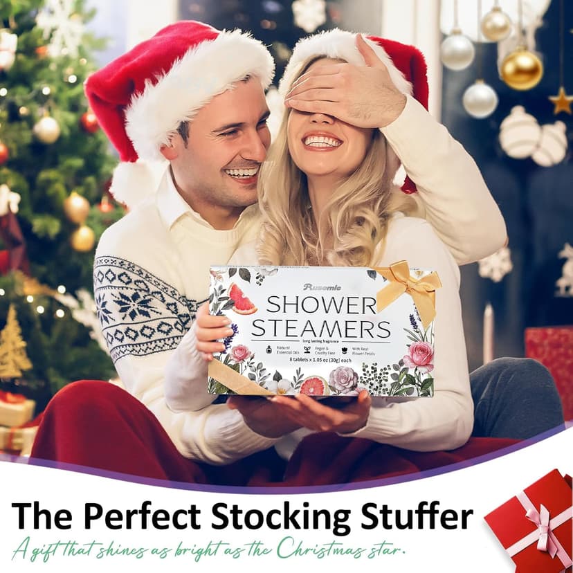Shower Steamers Aromatherapy Birthday Gifts for Women - 8 Pack Christmas Stocking Stuffers 2025 for Adults Teens Women Mom Her Wife, Home Spa Shower Bombs for Self Care Relaxation with Essential Oils