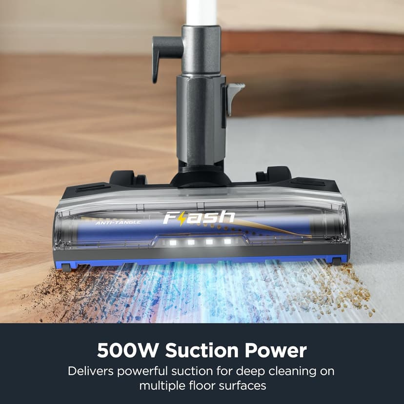 Eureka Corded Stick Vacuum Cleaner for Home Pet Hair, Lightweight Vacuum Cleaner with Powerful Suction for Carpet Tile and Hard Floor, Blue, NES520BL 2-in-1 Flash Handheld Vac