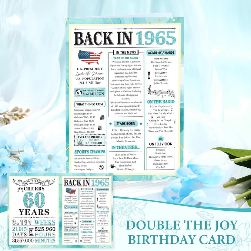 60th Birthday Gifts for Women 60 Year Old Birthday Gifts for Women Cool 1965 Gift for 60 Year Old Woman Fabulous Gift Ideas for Woman in Their 60s Happy 60th Bday Decorations with Tumbler Tote Bag