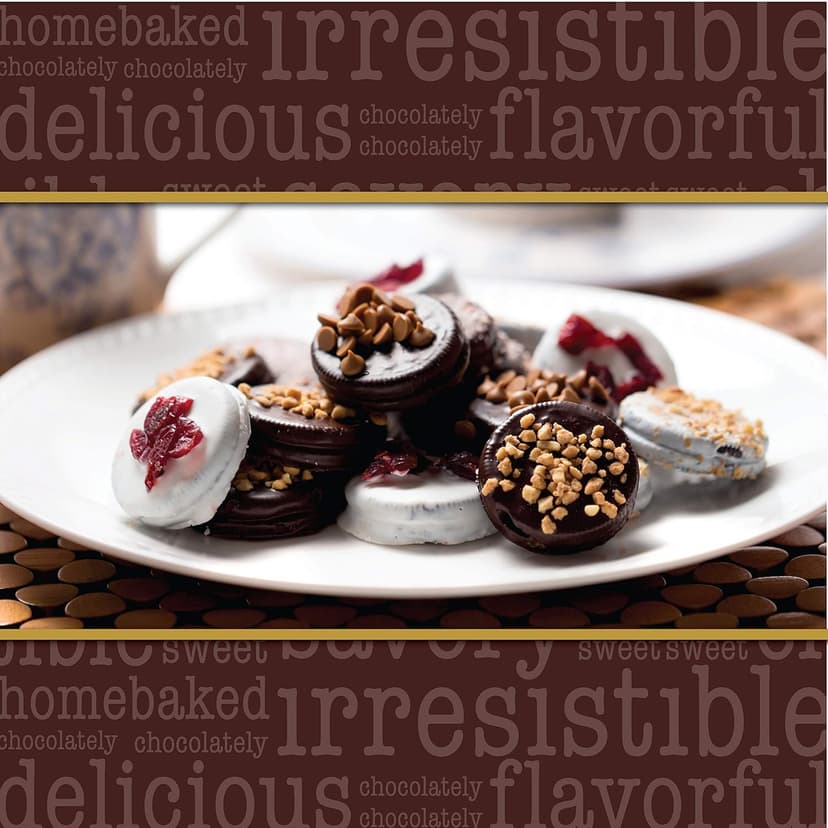 Barnetts Christmas Holiday Thanksgiving Cookies Gift Basket, 20 Gourmet Chocolate Covered Cookies Candy for Father, Son, Husband, Brother, Grandfather Food Delivery, Treats Baskets Gifts Ideas for Dad, Grandma, Friends, Co-workers