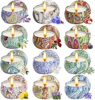 Scented Candles Gifts for Women, 12 Pack Natural Soy Candles for Home Scented, Aromatherapy Candle Set Gift for Women, Men, Friends Birthday, Anniversary