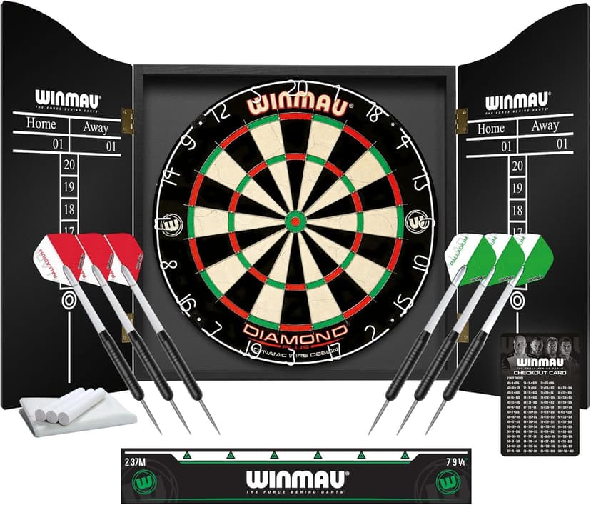 Winmau Diamond Plus Dart Board - Surround Set | Cabinet Set | Dartboard - Professional Darts Accessories - Variety of Options