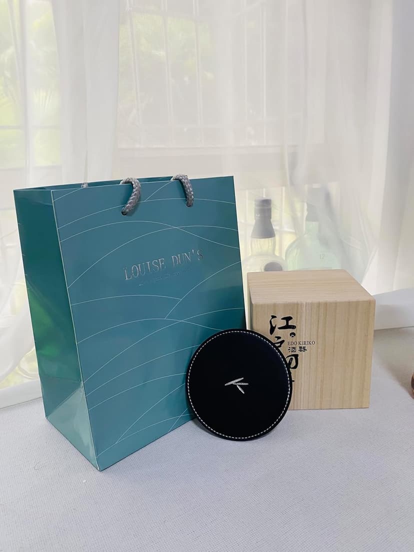 EDO Kiriko Whiskey Glasses Japanese Style 11OZ Unique Shape Colored Hand Carved Glass Tumbler for Bourbon Lovers - Style Glassware for Rum - Rocks Glass in Gift Box (Red)