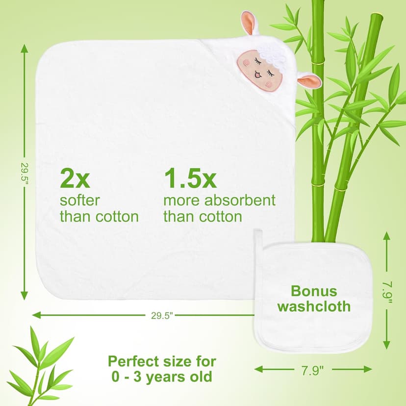 My First Noahs Ark 7 pcs Baptism Gift Set, Dedication, Christening and Baptism Gifts for Girl and Newborn Baby, Includes Washcloth and Hooded Towel,Baby Bath Book, 3 Bath Toys and Gift Bag