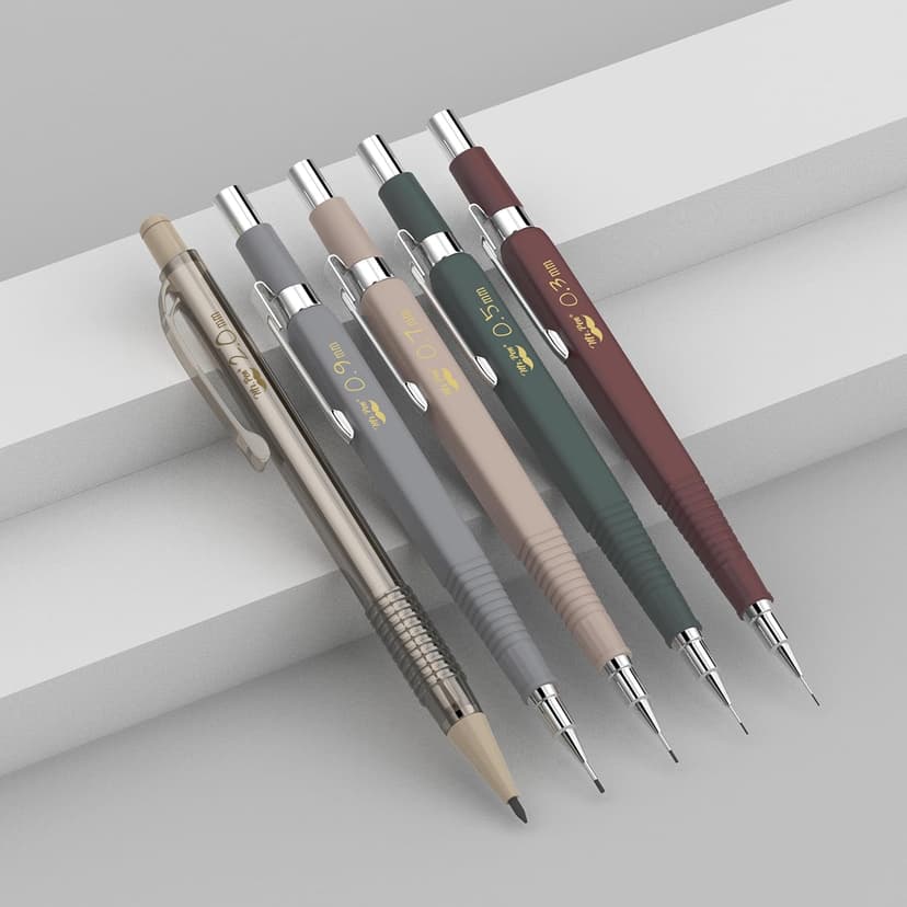 Mr. Pen- Art Mechanical Pencil Set, 5 Vintage Mechanical Pencils (0.3, 0.5, 0.7, 0.9, 2.0mm), 5 HB Lead Refills & 10 Eraser Refills, Precision Drawing Pencils for Sketching, Writing & Artwork
