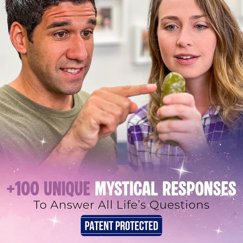 Mystic Pickle - Magic Fortune Teller with +100 Witty Responses - Unveiling The Briny Secrets of The Universe - Endless Entertainment with Friends, Family, Classroom Students - Best Novelty Gag Gift!