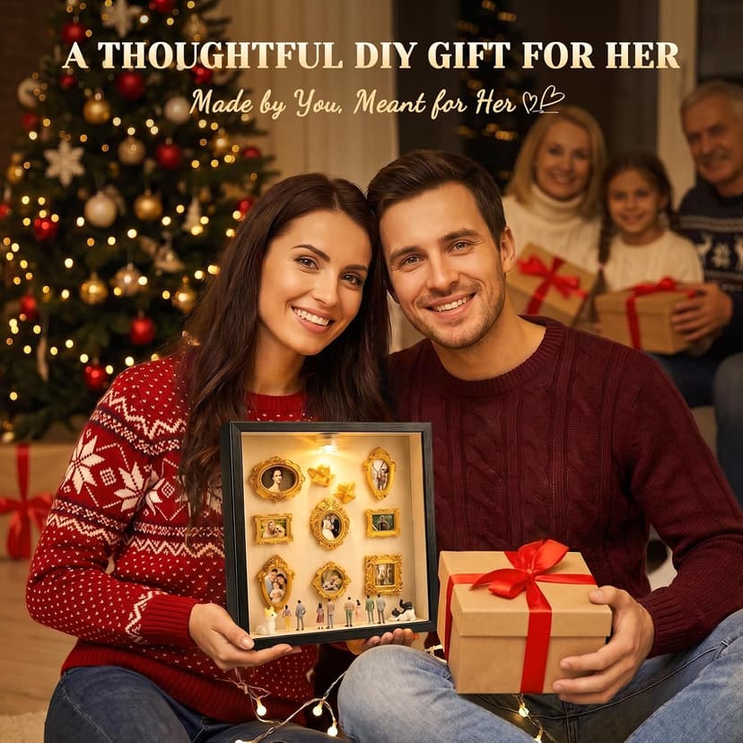 Creative Story Scene Building Set with Remote Control Warm Light, Vintage Decor Gift for Women, Friends and Family BlueFire DIY Mini Museum Kit, Handmade Shadow Box Craft with LED Light B0H29B9VVH