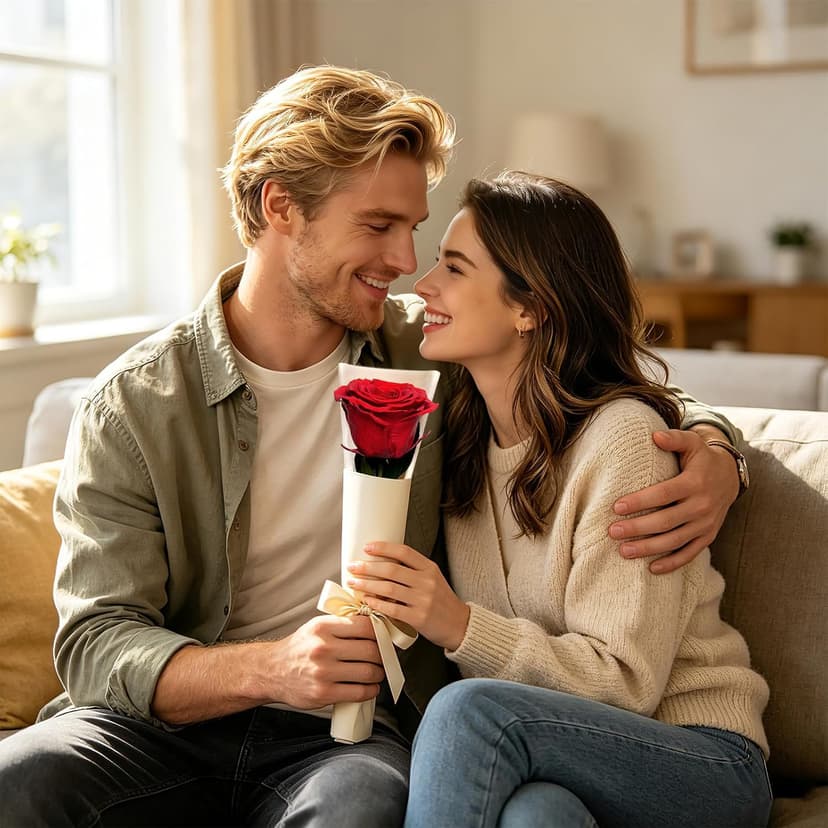 Preserved Rose Flowers for Delivery, Single Red Forever Roses Real Flower Gifts for Women Mom, Mother's Day Wife Anniversary Wedding Graduation Christmas Valentine's Day Rose Gifts for Her Girlfriend B0HBVTMNM1