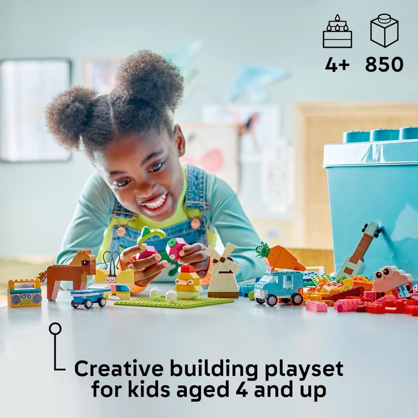 LEGO Classic Vibrant Creative Brick Box Building Blocks - Sensory & Learning Toys for Boys & Girls, Ages 4+ Years - Pretend Play Preschool Toys - Gift for Christmas - 11038