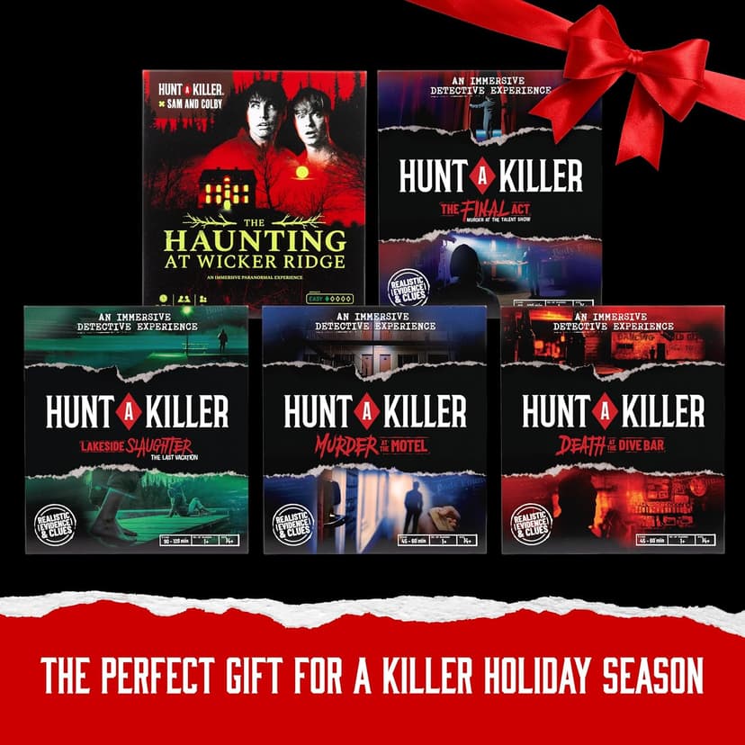 Hunt A Killer: Death At The Dive Bar, Solve a Murder at Old Scratch Tavern, Immersive Murder Mystery Game, Play Detective in Unsolved Mysteries, Great Gift For True Crime Fans, Designed for Ages 14+