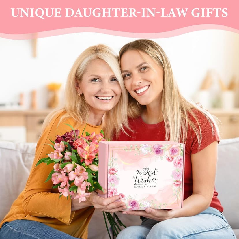 Saineron Daughter in Law Gifts from Mother in Law Future Daughter-in-Law Birthday Gifts Thoughtful Wedding Day, Anniversary, Happy Birthday Gift Includes Canvas Tote Bag, 16oz Glass Cup B0FSSGJ5CL