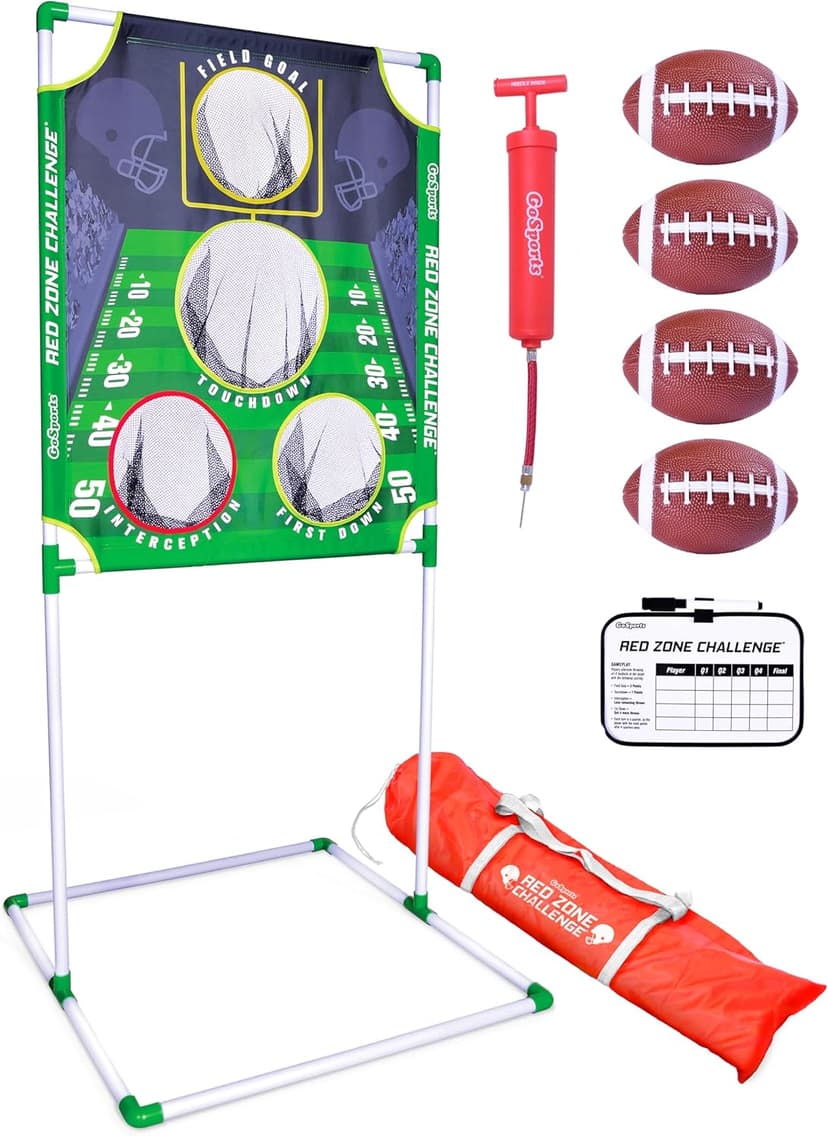 GoSports Football & Baseball Toss Games Available in Football Red Zone Challenge or Baseball Pro Pitch Challenge Choose Between Backyard Toss or Door Hang Targets
