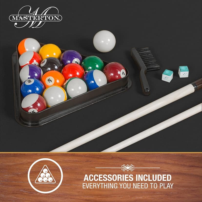 EastPoint Sports Masterton 2.0 Billiard Bar-Size Pool Table 87 Inch - Perfect for Family Game Room