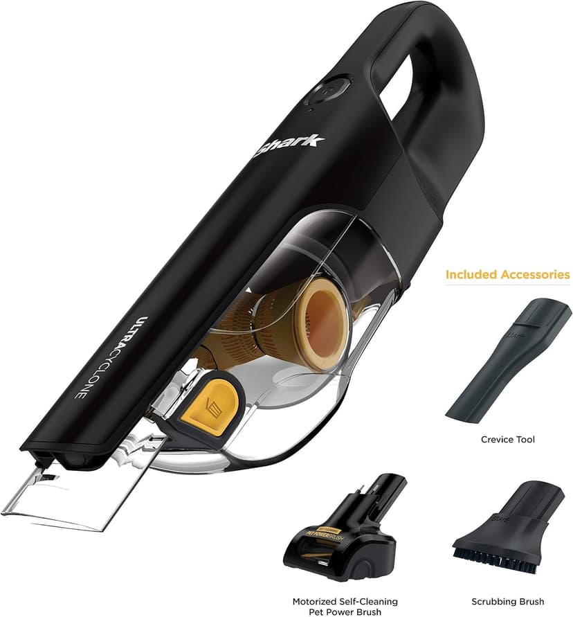 Shark CH951 UltraCyclone Pet Pro Plus Cordless Handheld Vacuum, with XL Dust Cup, in Black (Renewed)