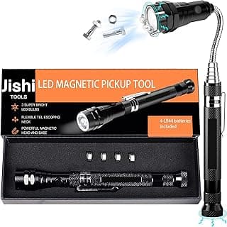 Gifts for Men, Stocking Stuffers for Men, Magnetic Pickup Tool White Elephant Gifts for Adults, Christmas Dad Gifts for Dad Him Husband Birthday, Telescoping Magnet w/LED Flashlight Cool Stuff Gadgets