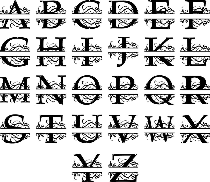 Custom Metal Name Sign | Metal Wall Art | Split Letter Monogram Wall Decor | Personalized Wedding Gift | Outdoor Sign