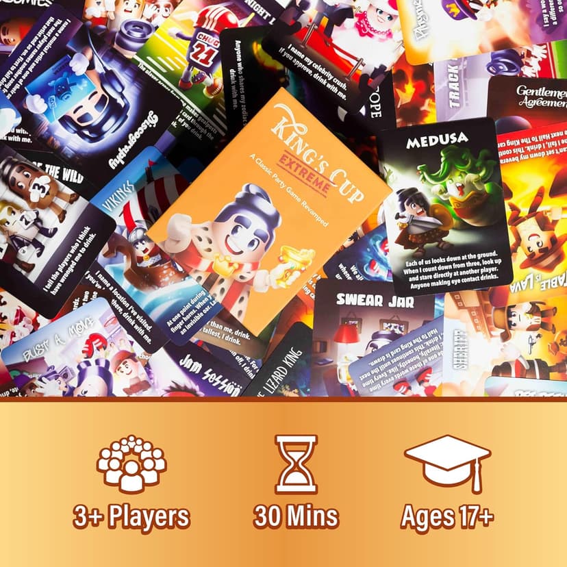 Lost Boy Entertainment King’s Cup Extreme - Party Games - Card Games for Adults - Date Night - Couples Games - Travel Games - Laugh Out Loud - TikTok Viral