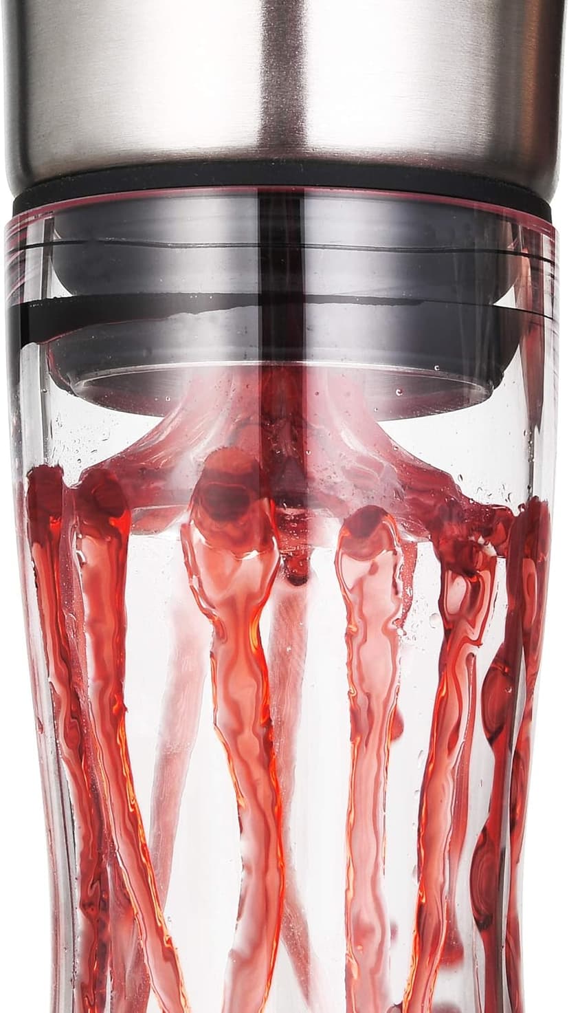 Wine Decanter Built-in Aerator Pourer, Wine Carafe, Red Wine Decanter,100% Lead-free Crystal Glass, Wine Hand-held Aerator, Wine Gift, Wine Accessories (Clear,Crystal)