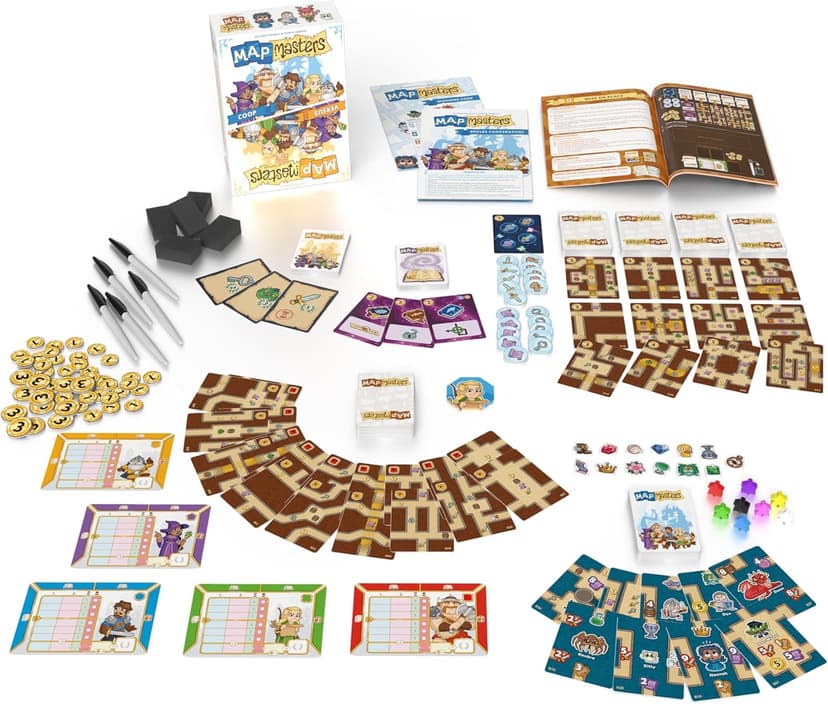 Captain Games Map Masters Card Game - Competitive or Cooperative Dungeon-Crawling Adventure & Strategy Game - Family Fun for Kids & Adults, Ages 10+, 1-5 Players, 30-60 Min Playtime