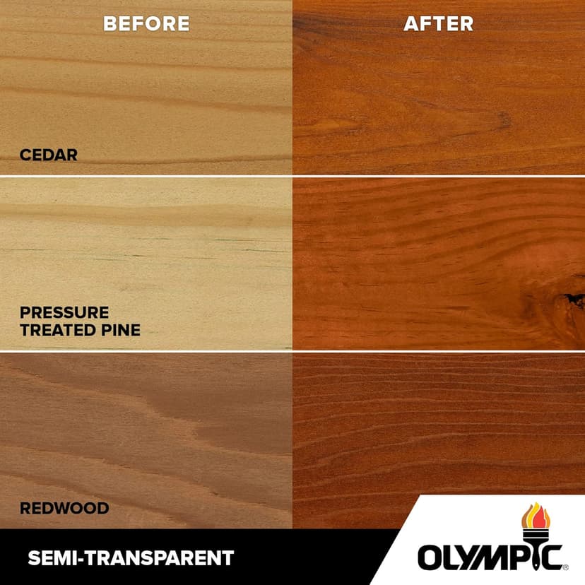 OLYMPIC WaterGuard 11.75 oz. Woodland Cedar Semi-Transparent Exterior Wood Stain Plus Sealer