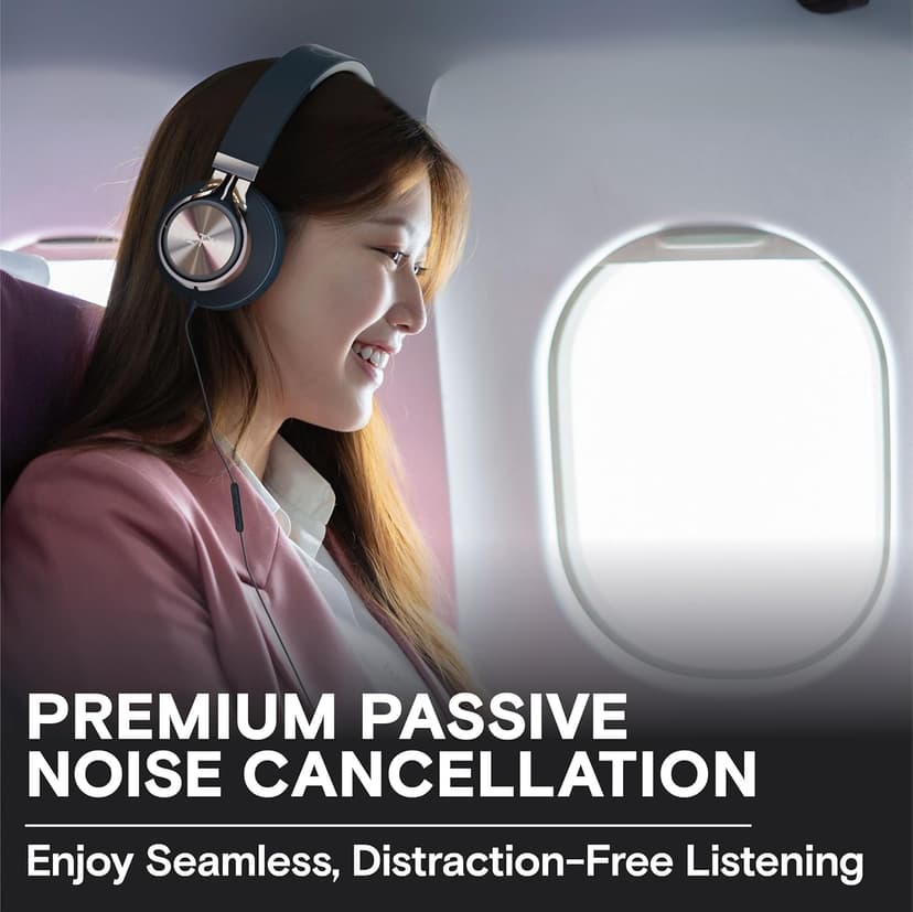 ARTIX CL750 USB C Wired Headphones with Mic & Volume Control Noise Isolating for iPhone 15-17, Samsung Computer Earphones Wired, On-Ear with Wire, Plug in and Play