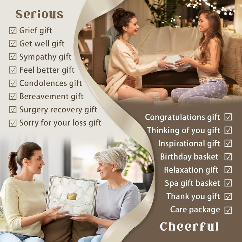 Gift Baskets for Women,11PC Care Package with Moon Lamp,Grief,Get Well Soon After Surgery,Birthday,Think of You,Thank You,Sympathy