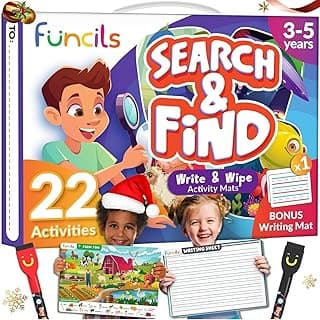 Search and Find for Kids & Toddlers - Preschool Learning Activity Book, Art and Craft Supplies, Seek Find Games, Birthday Gifts for Girls & Boys, Educational Toys for Ages 3, 4, 5, 6 Year Old