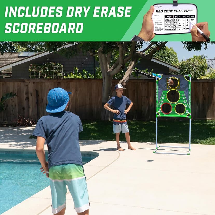 GoSports Football & Baseball Toss Games Available in Football Red Zone Challenge or Baseball Pro Pitch Challenge Choose Between Backyard Toss or Door Hang Targets