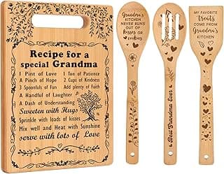 Grandma Gifts Mothers Day Gifts for Grandma Great Grandma Birthday Gifts from Grandkids Granddaughter Grandson Best Grandma Ever Gift New Grandma Nana Gigi Christmas Cutting Boards for the Kitchen