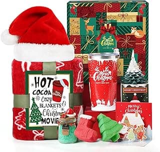 Christmas Tumbler Gift Basket for Mom, Wife, Girlfriend, Sister, Coworkers, Teacher, Nurse - Unique Holiday Gift Box for Women Who Have Everything