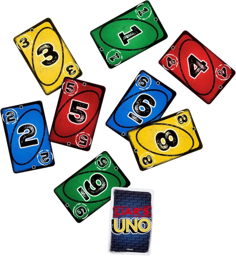 Mattel Games Liar’s UNO Card Game in Travel & Storage Tin for Adults, Kids, Families, Parties & Game Nights, Outwit Other Players with Bluffing & Trickery (Amazon Exclusive)