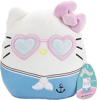 Soft Squishy Collectible Sanrio Summer Stuffed Animal Toy Gift for Kids, Boys & Girls Squishmallows 8-Inch Hello Kitty Sailor Jazwares Plush B0BT86R95G