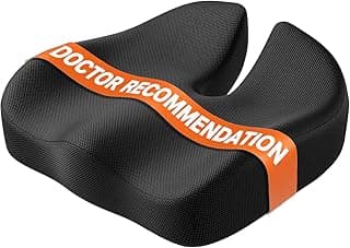CJACSOC Seat Cushion, Extra Large Memory Foam Cushion for Office Chair Cushions, Ergonomic Cushions Pad Pillow for Pressure Relief Sciatica & Pain Relief for Long Sitting