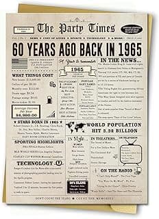 Giant 60th Birthday Card Gift for Women Men, Hilarious 60 Years Old Birthday Gift for Husband Wife, Large 60 Bday Party Decorations for Friends Family, Big 60 Birthday Card for Mom Dad