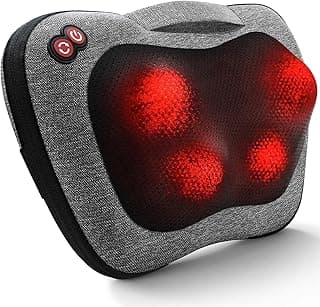 VIKTOR JURGEN Fathers Day Dad Gifts, Shiatsu Back Massager with Heat, Christmas Gift for Men Women Mom Husband, Deep Tissue Massage for Neck Shoulder Pain Relief, Electric 3D Kneading Massage Pillow
