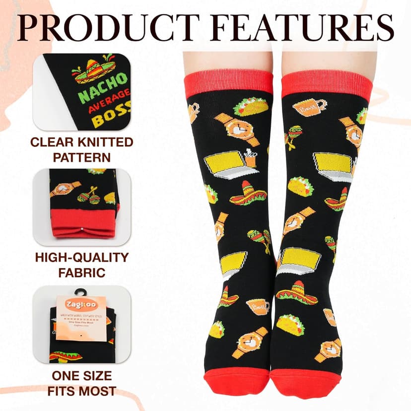 ZAGKOO Gifts for Teachers, Nurses, Bosses, Coaches - Funny Novelty Socks for Men, Women - Christmas, Thank You Gift Ideas