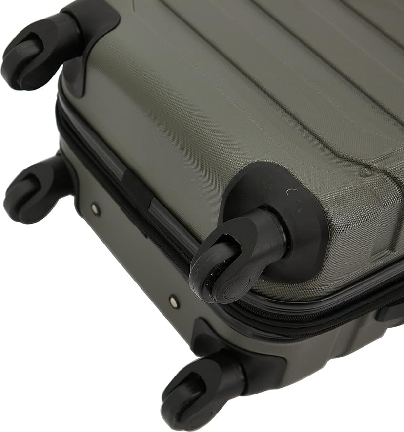 Wrangler 4 Piece Miami Luggage and Packing Cubes Set, Olive Green