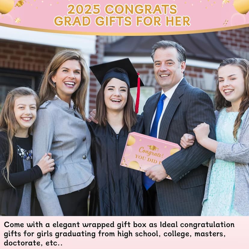 Graduation Gifts for Her, Congratulations Christmas Gifts Basket for Women Girls, She Believed She Could So She Did Coffee Mug Grad Keychain Bear Towel Acrylic Plaque High School College Graduates