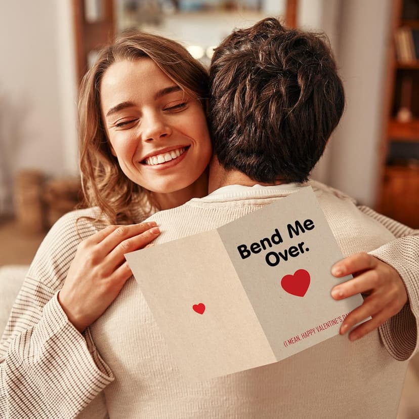 Naughty Husband Valentines Day Card, Bend Me Over Calentines Day Card for Him Boyfriend Husband Fiance, Raunchy Husband Valentines Card from Wife, Funny Valentines Gifts for Men