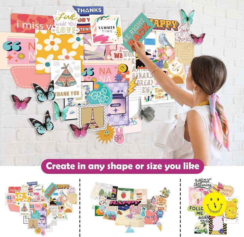 EggSun Light-Up Wall Collage Kit for Teen & Tween Girls 1000+ DIY Craft Pieces for Creative Illuminated Bedroom Art, Birthday and Room Decor Gift, Ages 11, 12,13, 14, 15, 16