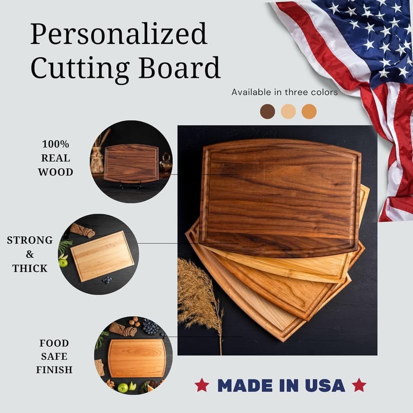 Personalized Cutting Board with Display Stand – Custom Engraved Charcuterie Board, Ideal Gift for Wedding, Housewarming, Bridal Shower, Anniversary, Birthday, Christmas, Mom & Couples, Family