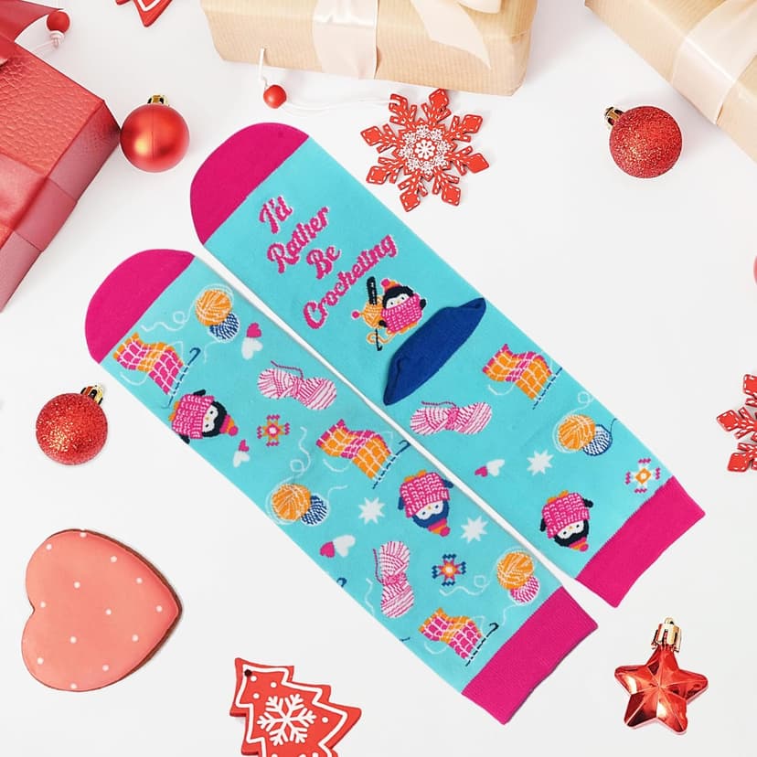 ZAGKOO Funny Hobby Socks for Women, Girls - Anime, Acting, Kpop Music, Movies, Gymnastics, Crocheting, Cheer Christmas Socks