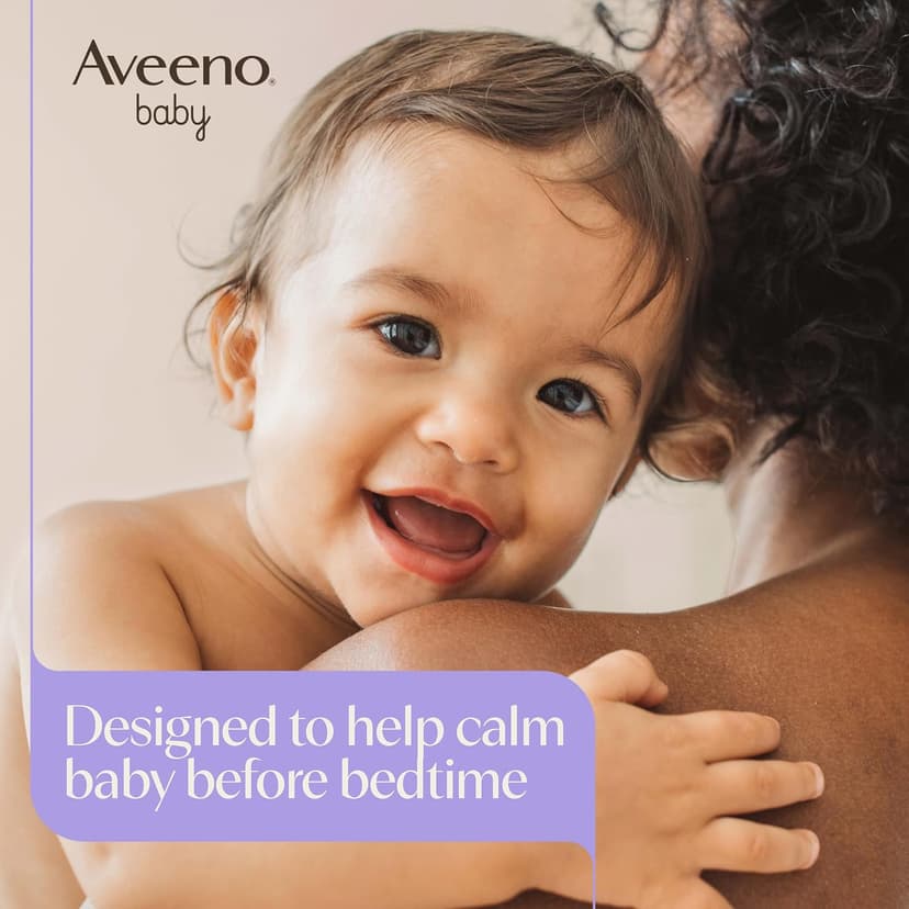 Soothing Baby Wash & Body Lotion, Lavender & Vanilla Scent, Formulated with Oat Extract, Helps Calm Baby Before Bedtime Aveeno Baby Calming Comfort Bath & Body Lotion Set, 2 Items B01C8BR0CO