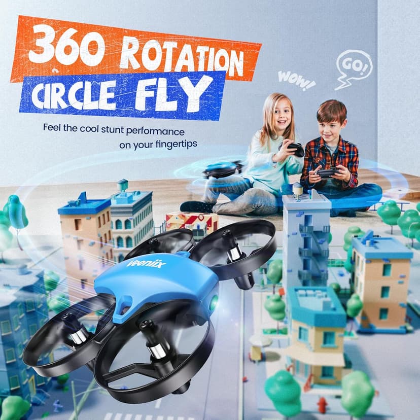 Veeniix V995 Mini Drones for Kids and Beginners,Indoor RC Quadcopter,Small Helicopter Plane with 3D Flips,360° Rotation,Circle Fly,Auto Hover,Headless Mode and 3 Batteries,Gift for Boys and Girls