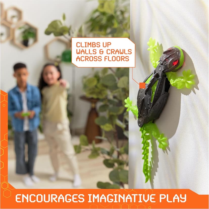Lizard RC Toy, Wall Climbing Technology, Realistic Limbs, Easy to Use Remote, Prank Toys & Gifts for Kids Ages 4+ HEX BOTS Wall Crawler Gecko Rechargeable Remote Control Toy B0CSFPL6JN