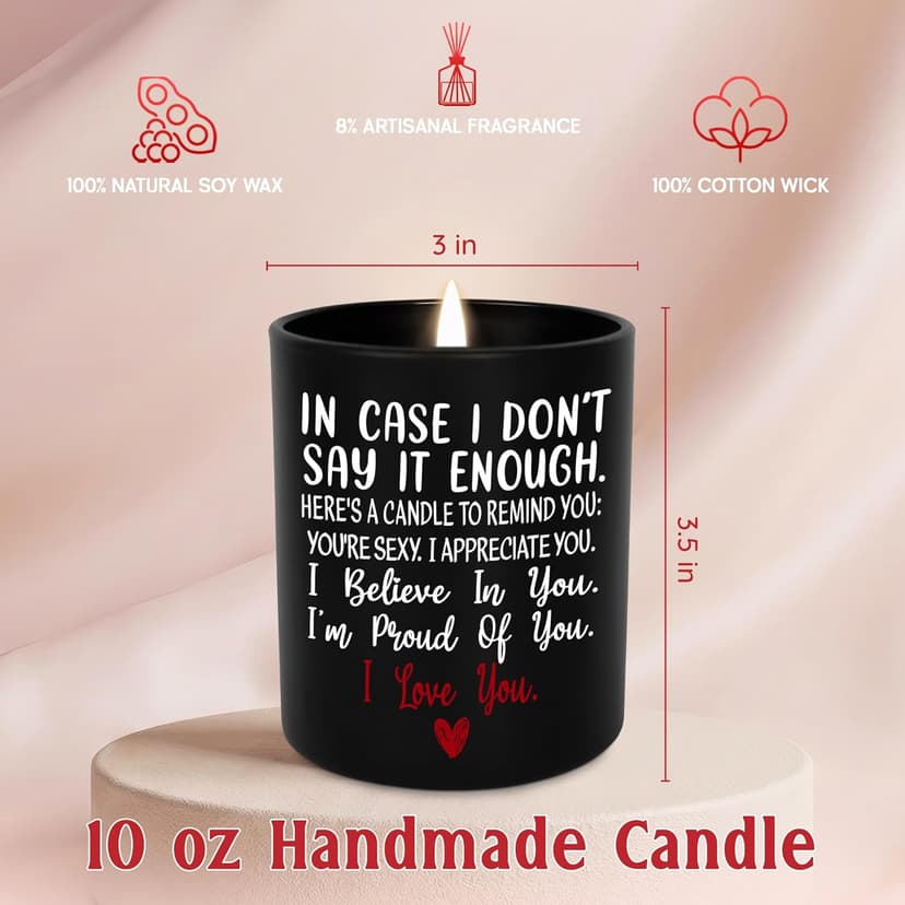 TEEZWONDER Anniversary Wedding Gifts for Women Men - Long Lasting Vanilla Lavender Candle 10 Oz - Birthday Romantic Gifts for Him Her, Girlfriend Boyfriend Birthday Gift Ideas, Gift for Husband Wife