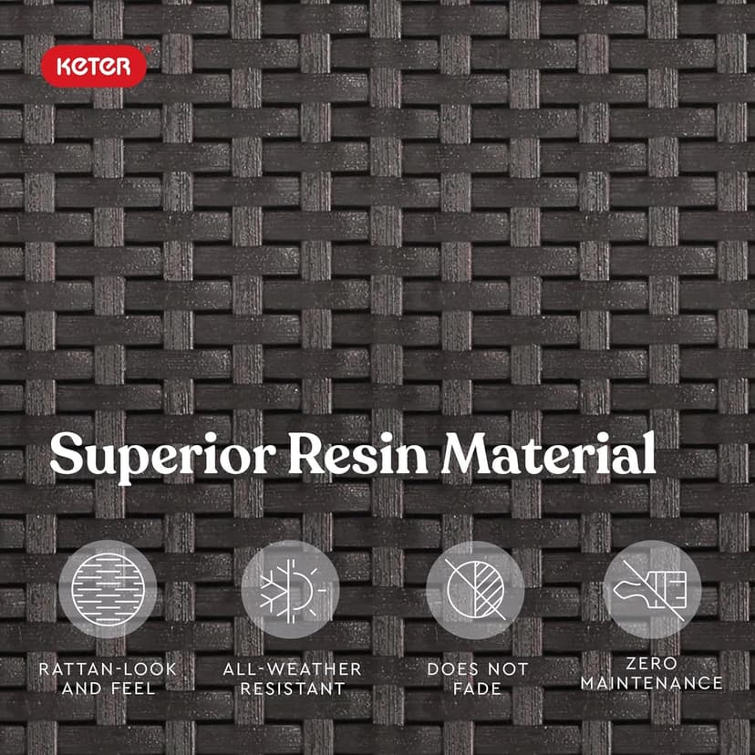 Keter Pacific Cool Bar Outdoor Patio Furniture and Hot Tub Side Table with 7.5 Gallon Beer and Wine Cooler, Espresso Brown